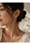Golden Bow Spark Stud Earrings - 2