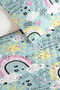Rainbow Cloud Blue Girls' Pique Set-Pastel Cute Pink Baby Room Bedspread-160X220Cm - 3