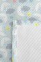 Cloud Moon Star Blue Children's Pique Set - Pastel Gray Yellow 160X220 cm Quilted Bedspread - 7