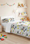 Safari Animal Kids' Room Single Pique Set-Pastel Tropical 160X220 cm Quilted Bedspread - 6
