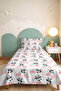 Panda Rainbow Pink Girls' Pique Set-Pastel Cloud Mint Baby Room Bedspread-160X220 cm - 5