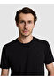 Black Regular Fit Cotton Blend Crew Neck T-Shirt 50324374-Vr046 - 2