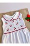 Baby Cherry Embroidered Combed Cotton Baby Girl Summer Romper Jumpsuit 100% Cotton - 2
