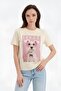 Women's 100% Cotton T-Shirt with Front Print and Handcrafted Detailing