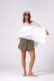 Clothing Asymmetrical Knitwear Cape Poncho White - 7