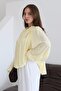 Yellow Gathered Detail Collared Blouse - 2Y4959 - 3
