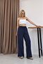 Aurea Women's Comfortable Tencel Pants with Elastic Waist and Wide Legs - 5