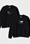 Lover Loving Couple Black Crew Neck Sweatshirt Set