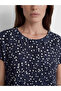 Original Oval Neckline Patterned A-Line Dress - 3