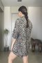 Leopard Patterned Tiril Shirt Shorts Set - 6