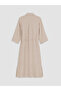 Nevavm Lace Pocketed Slit Muslin Shirt Dress - 7