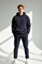 Men's Oversized Sweatpants Set with Kangaroo Pockets and Elastic Cuffs - Home Wear - 4