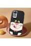 Redmi Note 11S Compatible Case Camera Protector Black Silicone Couple Phone Case Cute Patterned - 2