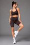 Women's Brown High Waist Slimming Flexible Short Leggings - 6
