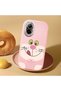 Realme C67 Compatible Case Camera Protector Pink Silicone Couple Phone Case with Cute Pattern - 2