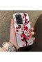Poco X7 Pro Compatible Silicone Edge Hard Back Case Couple Phone Case with Floral Pattern - 3