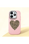 Tecno Spark 10 Pro Compatible Case Camera Protector Pink Silicone Couple Phone Case Heart Pattern