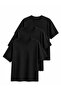 3-Pack Women's T-Shirt Plain Black