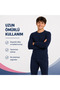 |   Young Men's Thermal Underwear Set Cotton Waiter Size Dark Blue (12-18 Years) - 8
