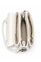 White Women's Patent Leather Shoulder Bag with Lots of Pockets, Daily and Handbag Use - 6
