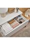 3 Pieces In-Cabinet Storage Box 20X38X12 cm Organizer Organizer Box Polyester White 001365