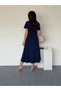 Gold buckle midiboy modal dress laci - 5