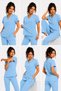 Lycra Scrubs Medical Uniform, Nurse Doctor Hospital Uniform, Men and Women, Healthcare Staff Uniforms, Navy Blue, Purple, Beige, Gray, Burgundy, Coffee, Orange, Blue, Mint, Sage Green, Green, Khaki - 4