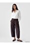 Lcw Modest Brown Women's Elastic Waist Pants