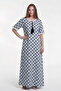 Women's Cotton Plaid Print Homewear Dress