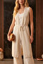Women's Sleeveless Tie-Up Long Knit Cardigan