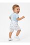Cotton Fish Detailed 2-Piece Baby Boy Salopet Set Jumpsuit - 3