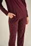 Women's Just Close Your Eyes Purple Long Sleeve Pajama Set Ar3774-S-V1 - 6
