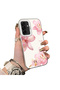 Samsung Galaxy A26 Compatible Silicone Edge Hard Back Case Couple Phone Case with Floral Pattern