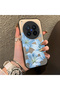 Vivo X300 Pro Compatible Silicone Edge Hard Back Case Couple Phone Case with Floral Pattern - 3