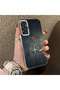 Samsung Galaxy A24 Compatible Silicone Edge Hard Back Case Couple Phone Case with Airplane Pattern - 3