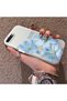 iPhone 7 Plus Compatible Silicone Edge Hard Back Case Couple Phone Case with Floral Pattern - 2