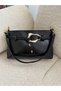 Gold Buckle Detailed Hand and Shoulder Women's Bag