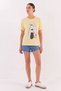 Women's Figured T-Shirt Yellow - 2
