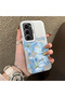 Infinix Hot 60I Compatible Silicone Edge Hard Back Case Couple Phone Case with Floral Pattern - 3