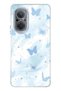 Huawei Nova 9 Se Compatible Pastel Blue Butterfly Pattern Transparent Phone Case