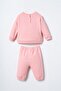 Embroidered Baby Girl Orange Long Sleeve Pajama Set Usb3245-C-V1 - 4