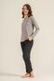 Women's Gray Long Sleeve Pajama Set Pc9289-S-V2 - 3