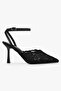 Women's Holly Black Lace Embroidered Stiletto - 2