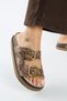 Sevalli 2 Women's Leather Genuine Leather Double Buckle Mink Snake Slippers - 5