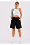 Double Black Gray Shorts Women's 2-Piece Opportunity Pack High Waist Bermuda Shorts with Pockets - 6