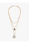 Multiple Necklaces with Dangle Stone Detail