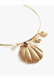 Pearl Detailed Seashell Charm Choker Necklace - 3