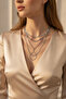 Steel Multi Chain Necklace Set - Layered Stylish Design - Rust-Proof and Non-Tarnishing - 2