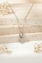 U-Shaped Steel Necklace with Zircon Stones - Modern and Stylish Design - 4