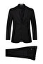 Black Slim Fit Mono Collar Suit